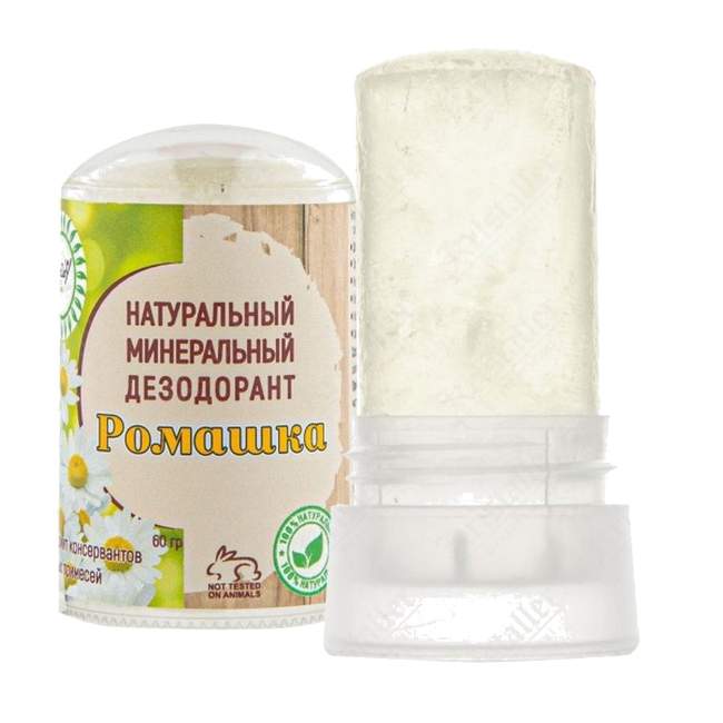 Натуральный кристаллический дезодорант для тела «Ромашка»