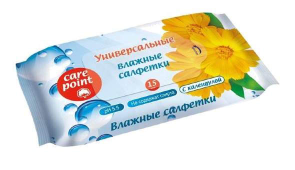 Влажные салфетки с экстрактом календулы Влажные салфетки с экстрактом календулы