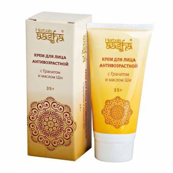 Крем для лица антивозрастной с гранатом и маслом ши 35+, Aasha Herbals Крем для лица антивозрастной с гранатом и маслом ши 35+, Aasha Herbals