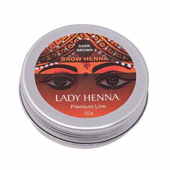 Краска для бровей на основе хны тёмно-коричневая, Lady Henna Premium Line Краска для бровей на основе хны тёмно-коричневая, Lady Henna Premium Line